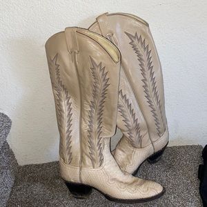 Vintage Larry Mahan Python Boots